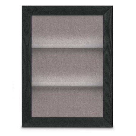 United Visual Products Outdoor Enclosed Combo Board, 42"x32", Black Frame/White Porc & Keylime UVCB4232ODB-WHTPORC-KEYLIME